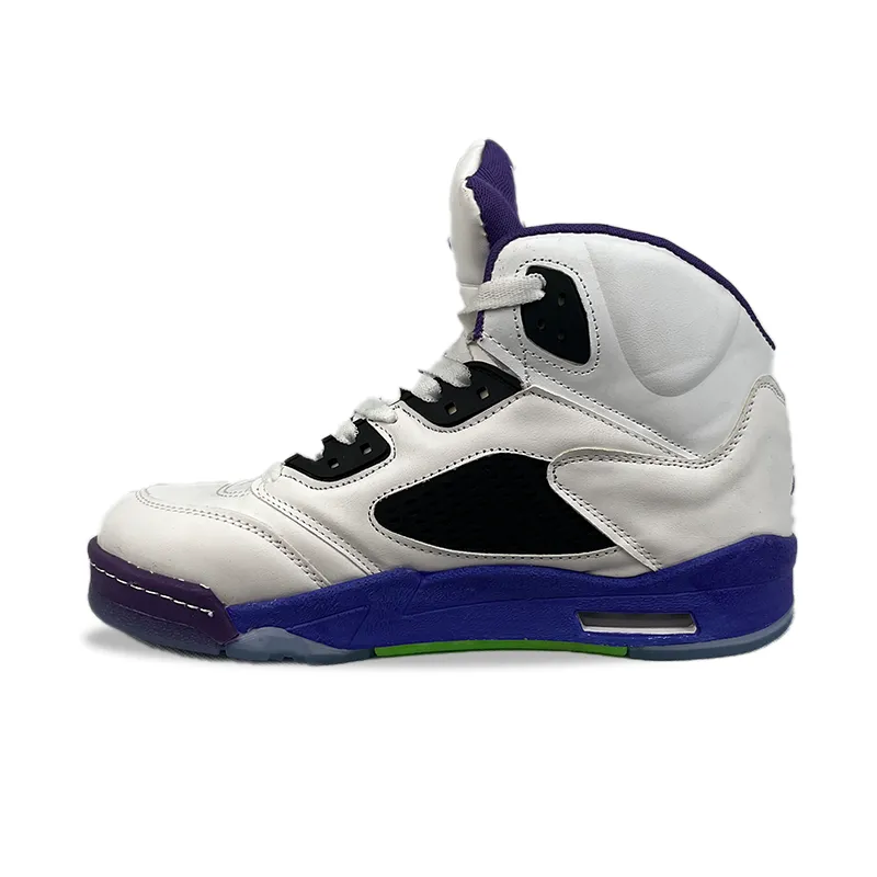 گالری تصاویر کتونی نایک ایر جردن 5 سفید بنفش